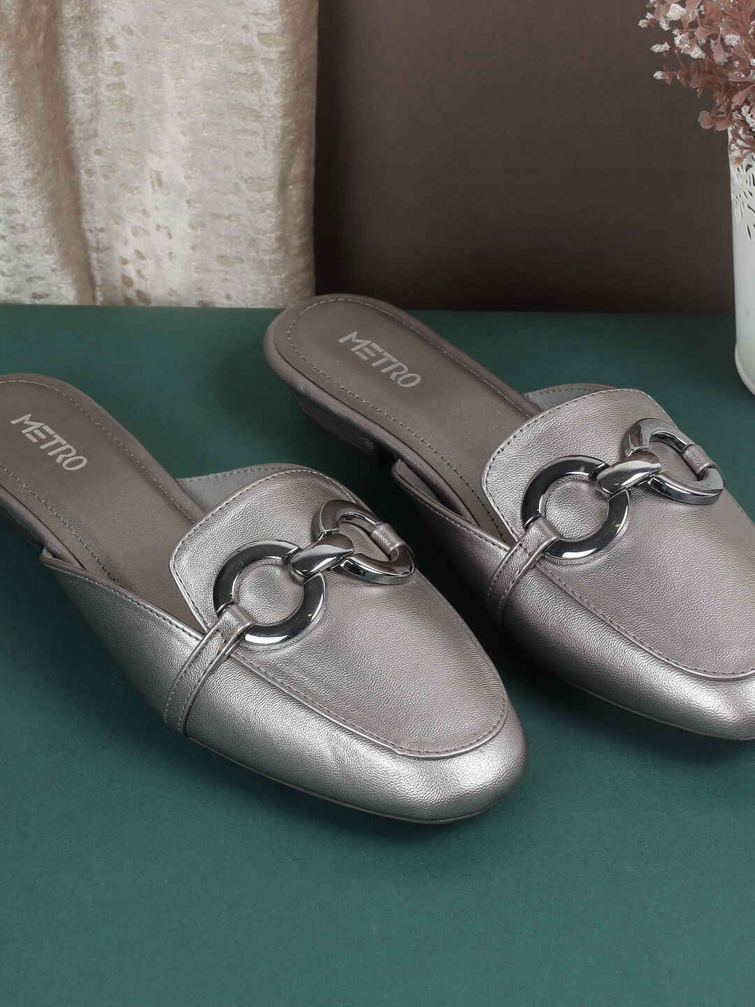 Metro Wedge Mules with Bows