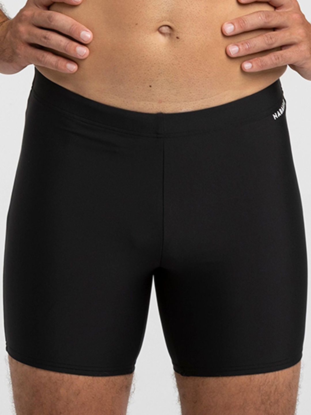 Decathlon Nabaiji - Men Black 100 Chlorine Resistant Swimming Shorts