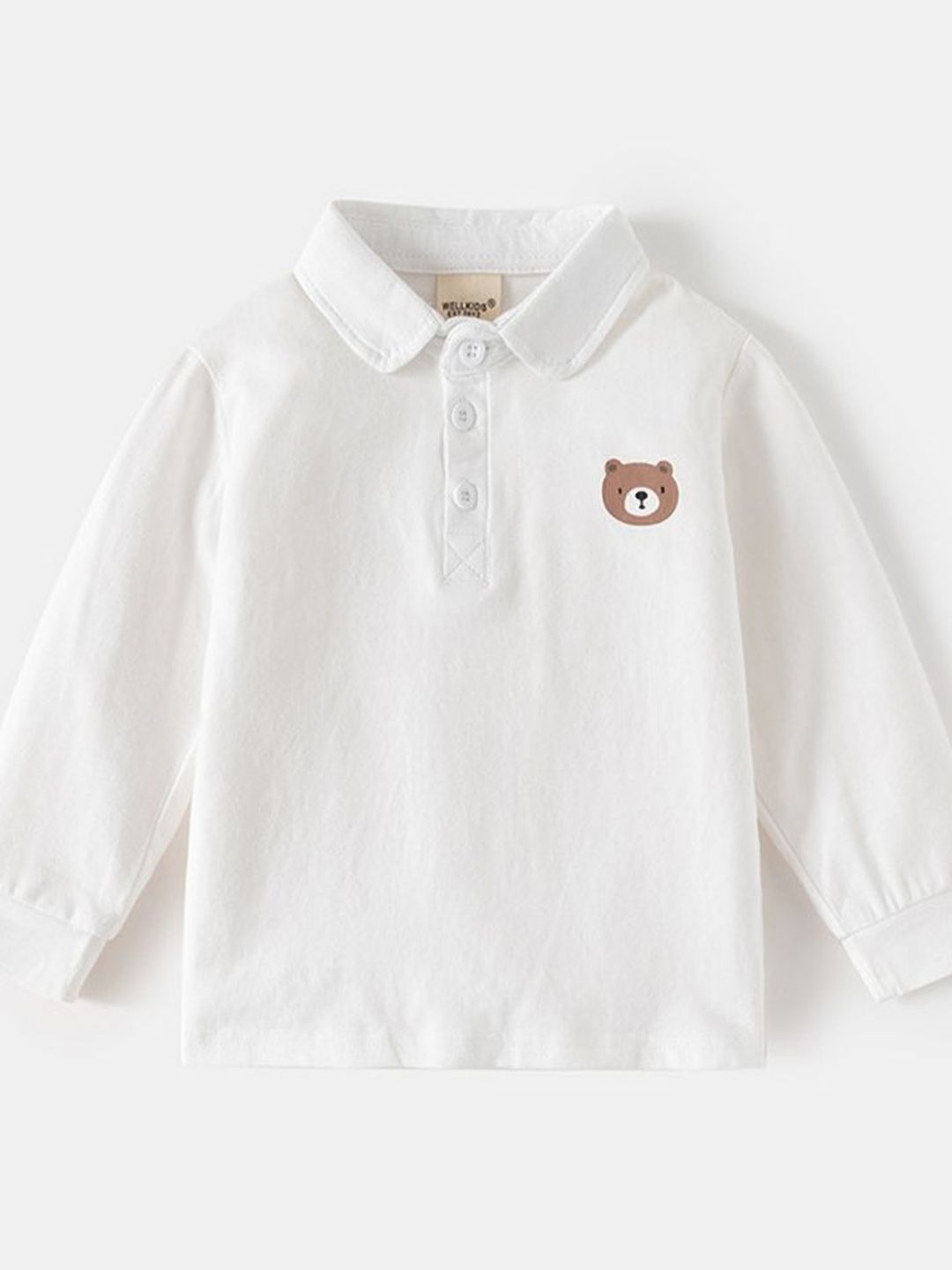 LULU & SKY Boys Solid Polo Collar Cotton T-shirt