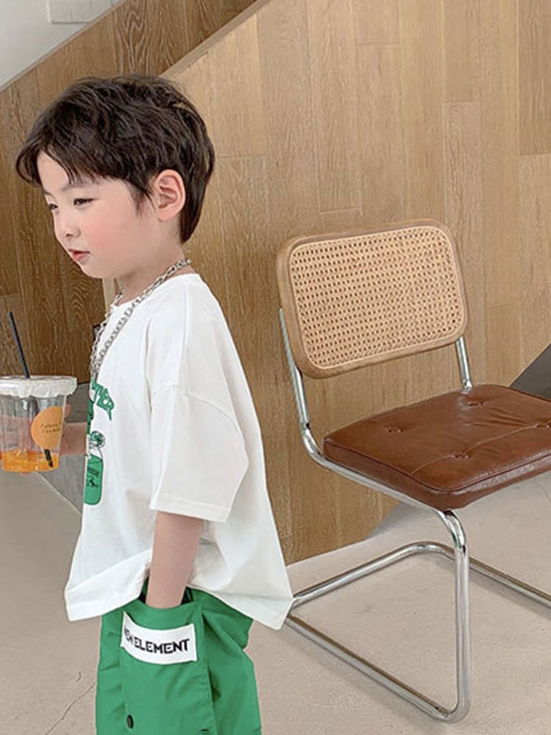 LULU & SKY Boys Graphic Printed Round Neck Cotton Oversized T-shirt