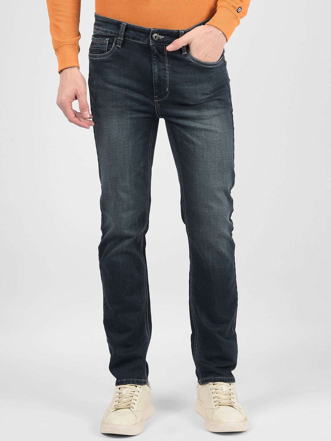 Numero Uno Men Slim Fit Light Fade Stretchable Jeans