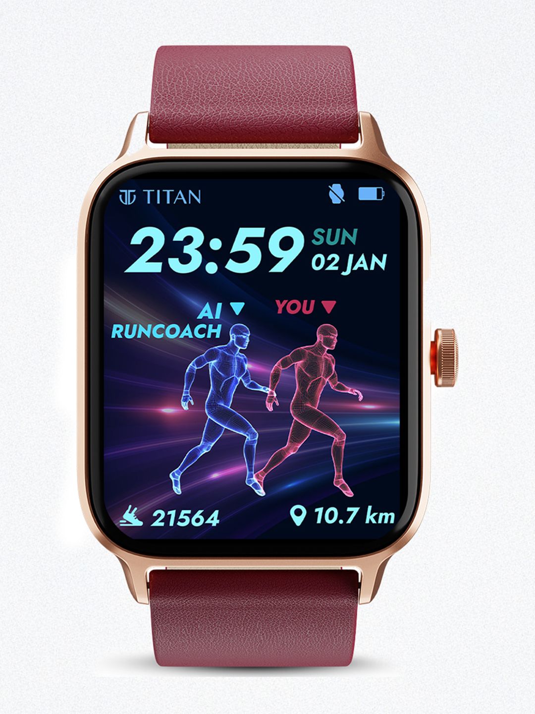 Titan Traveller India's First FITVERSE Advanced In-Built GPS Running Courses Smartwatch