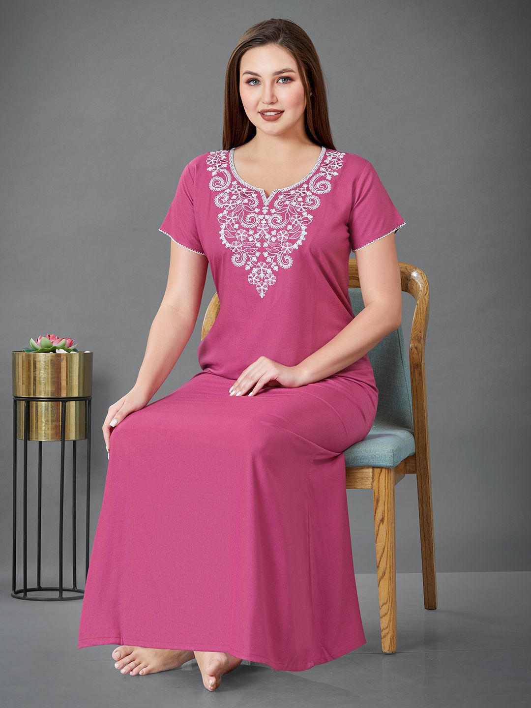 Sand Dune Sand Dune Embroidered Yoke Maxi Nightdress
