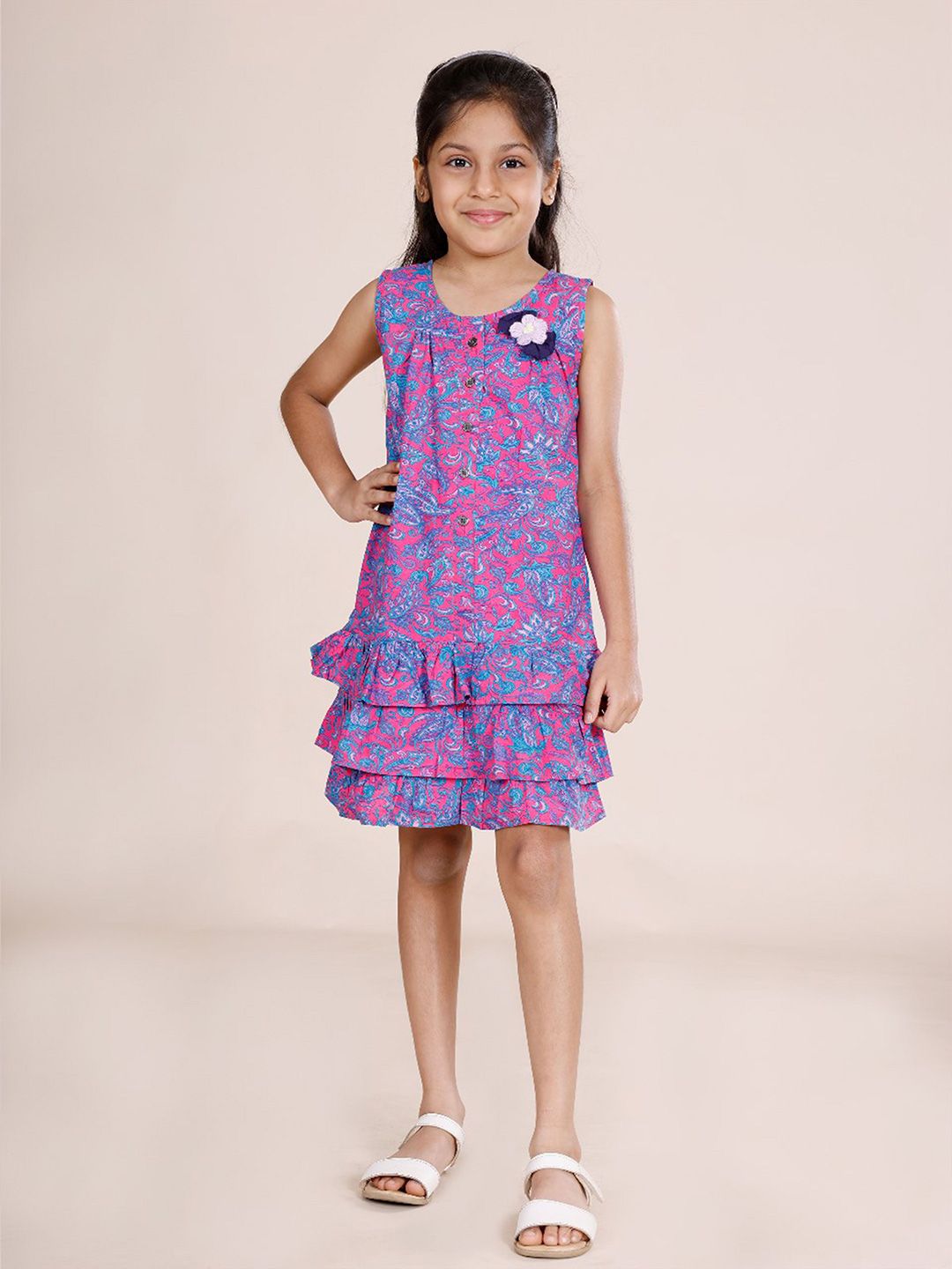 KiddoPanti Print Fit & Flare Dress