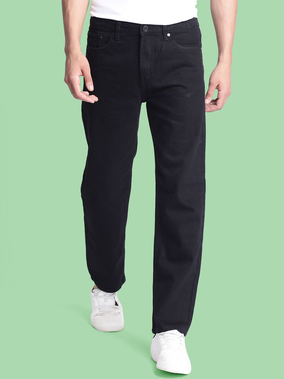 Bene Kleed Men Relaxed Fit Low Distress Jeans