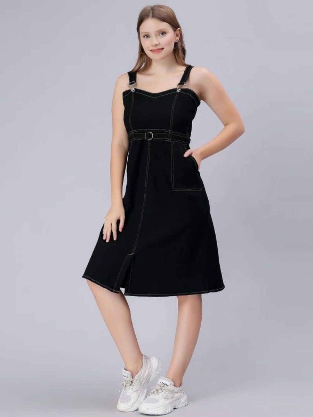 Buy Codaisy Denim Pinafore Dress - Dresses for Women 32765911 | Myntra