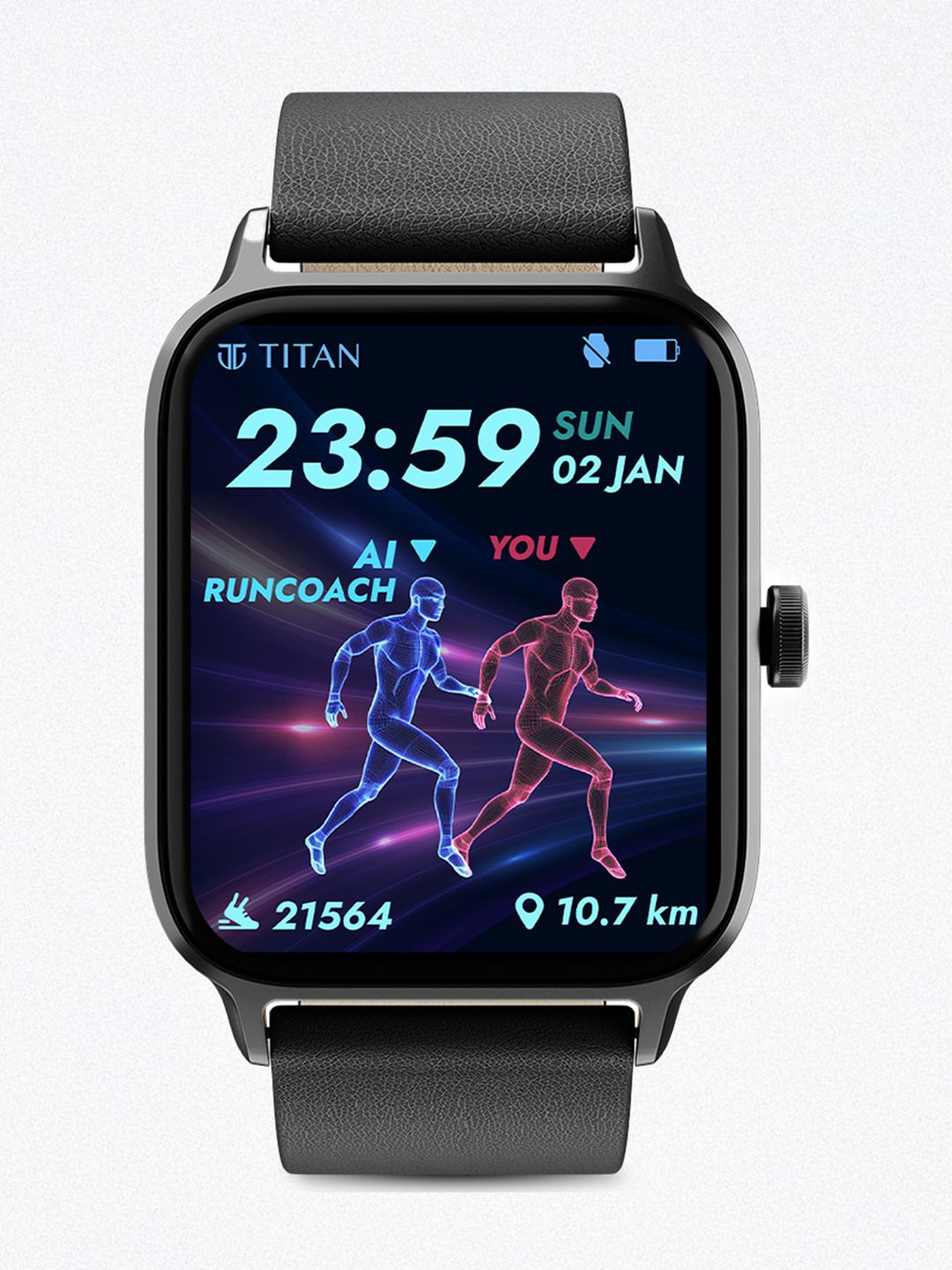 Titan Traveller India's First FITVERSE Advanced In-Built GPS Running Courses Smartwatch
