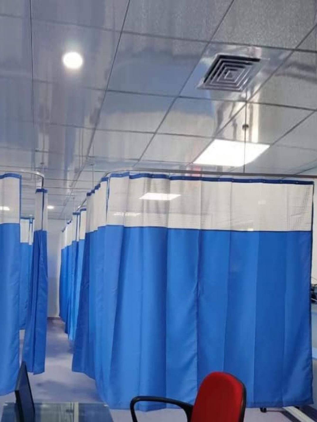 CASA-NEST White & Blue PVC Hospital Curtain