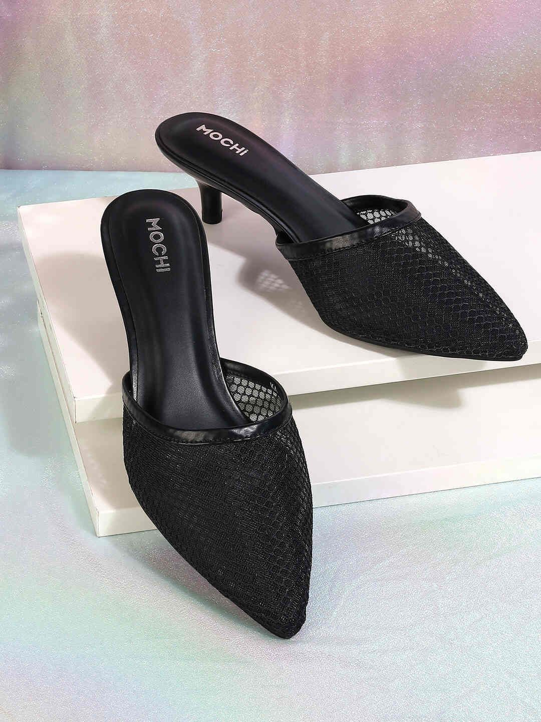 Mochi Mochi Slim Heeled Mules