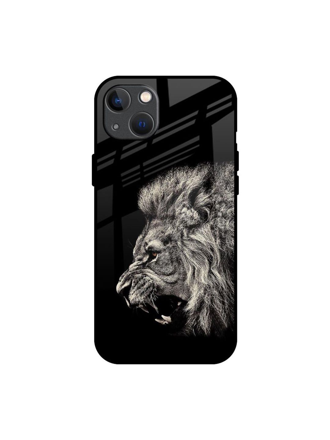 QRIOH Brave Lion Printed iPhone 13 Back Case