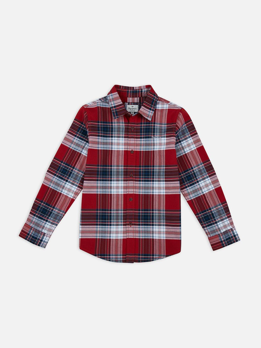 Pepe Jeans Boys Tartan Checks Opaque Checked Casual Shirt