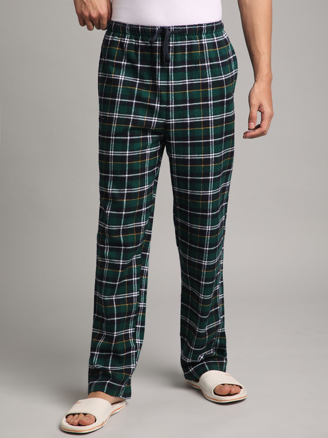 BStories Checked Pure Cotton Lounge Pants