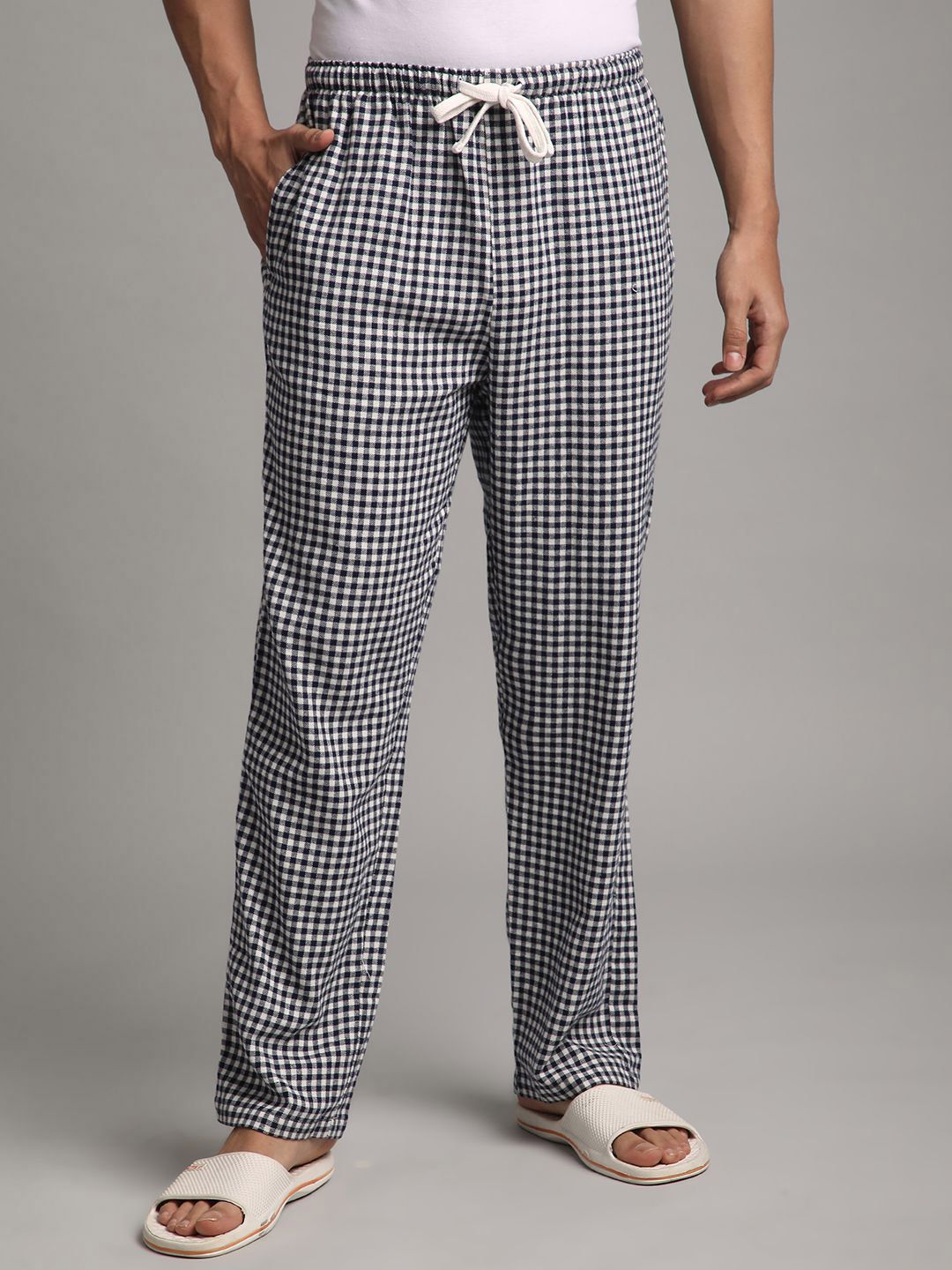 BStories Checked Pure Cotton Lounge Pants