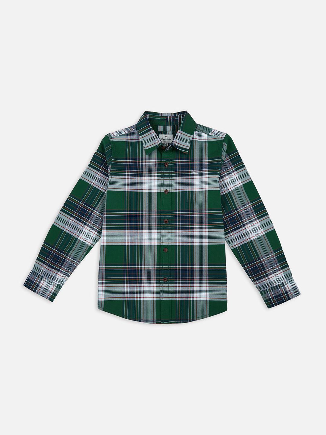 Pepe Jeans Boys Tartan Checks Opaque Checked Casual Shirt