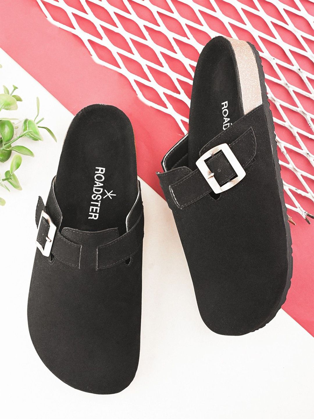 The Roadster Lifestyle Co Men Suede Buckle Detailing Comfort Sandals