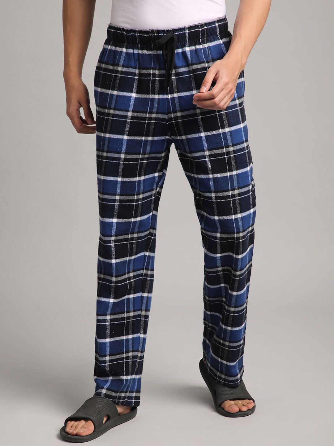 BStories Checked Pure Cotton Lounge Pants