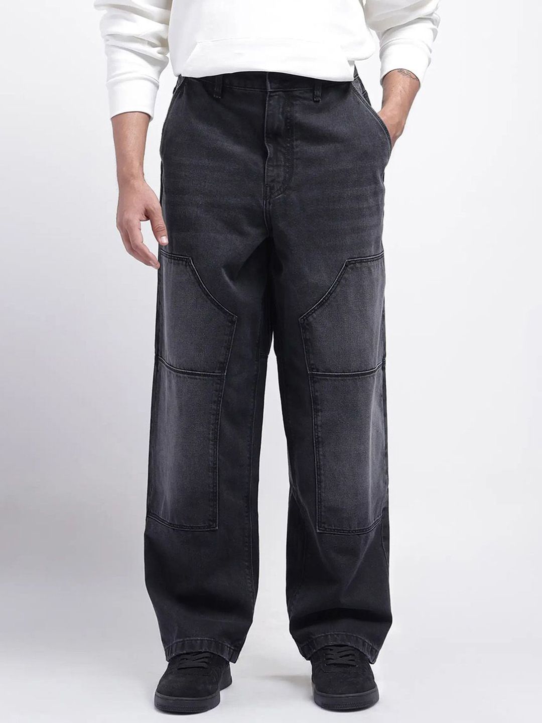 Men Cruz Jeans RARE RABBIT Cruz Men Primary Black Light Fade Jeans - Baggy