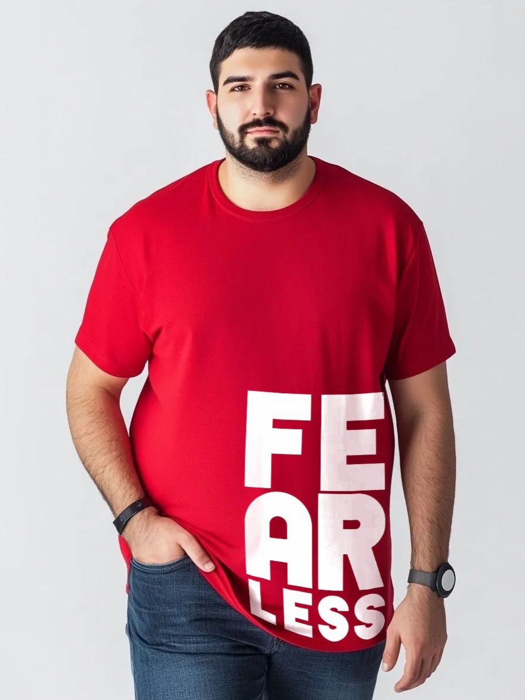 Toodle Plus Men Plus Size Cotton Printed T-shirt