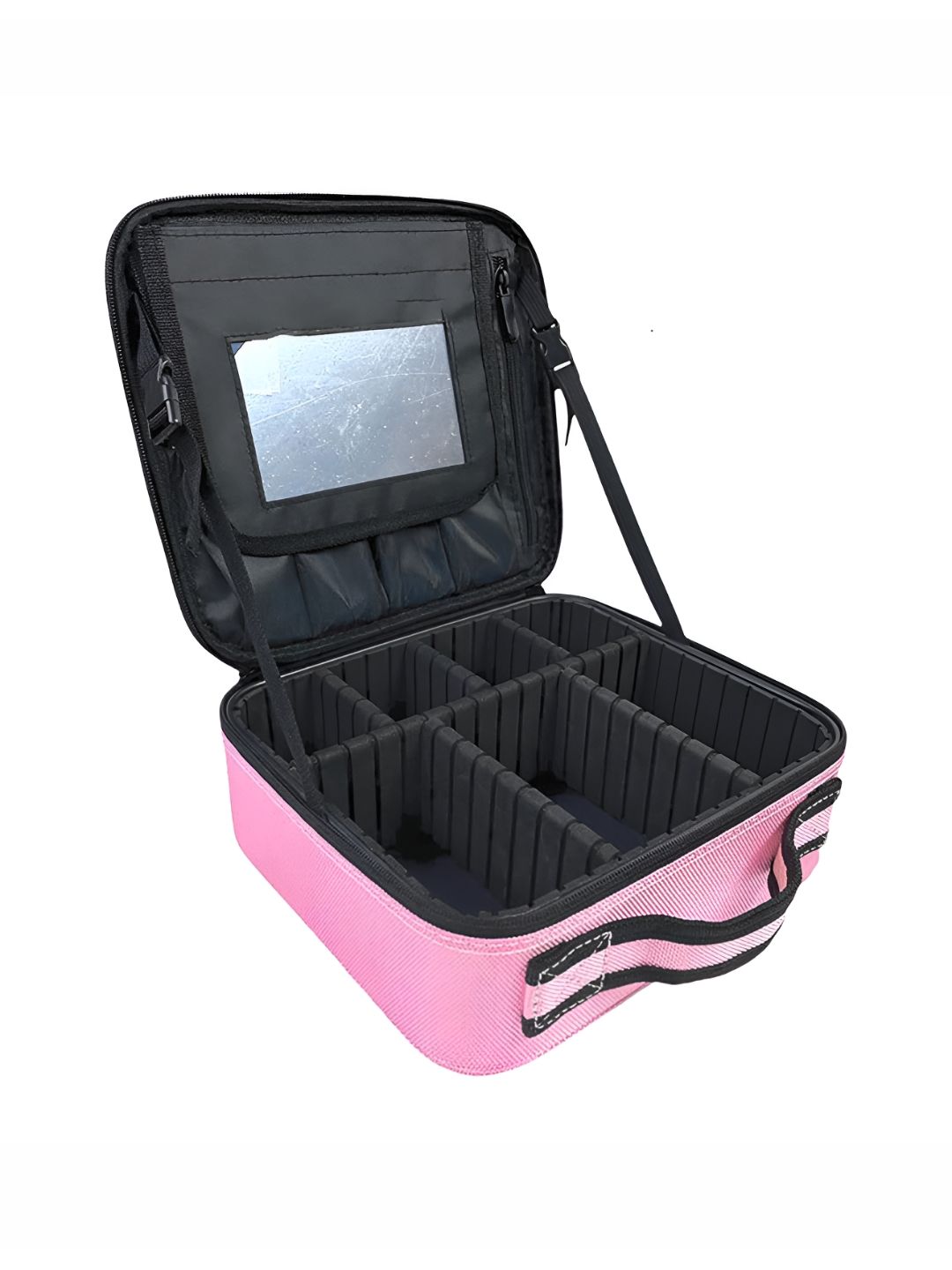 HOUSE OF QUIRK Pink Setting Lighted Mirror Adjustable Makeup Organiser