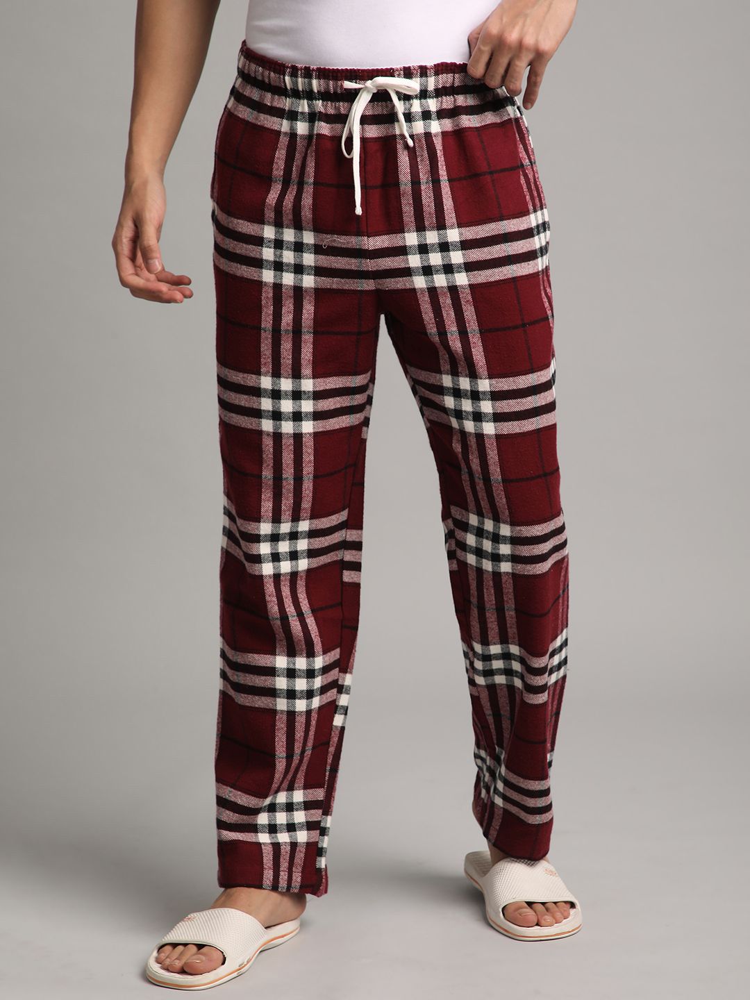BStories Checked Pure Cotton Lounge Pants