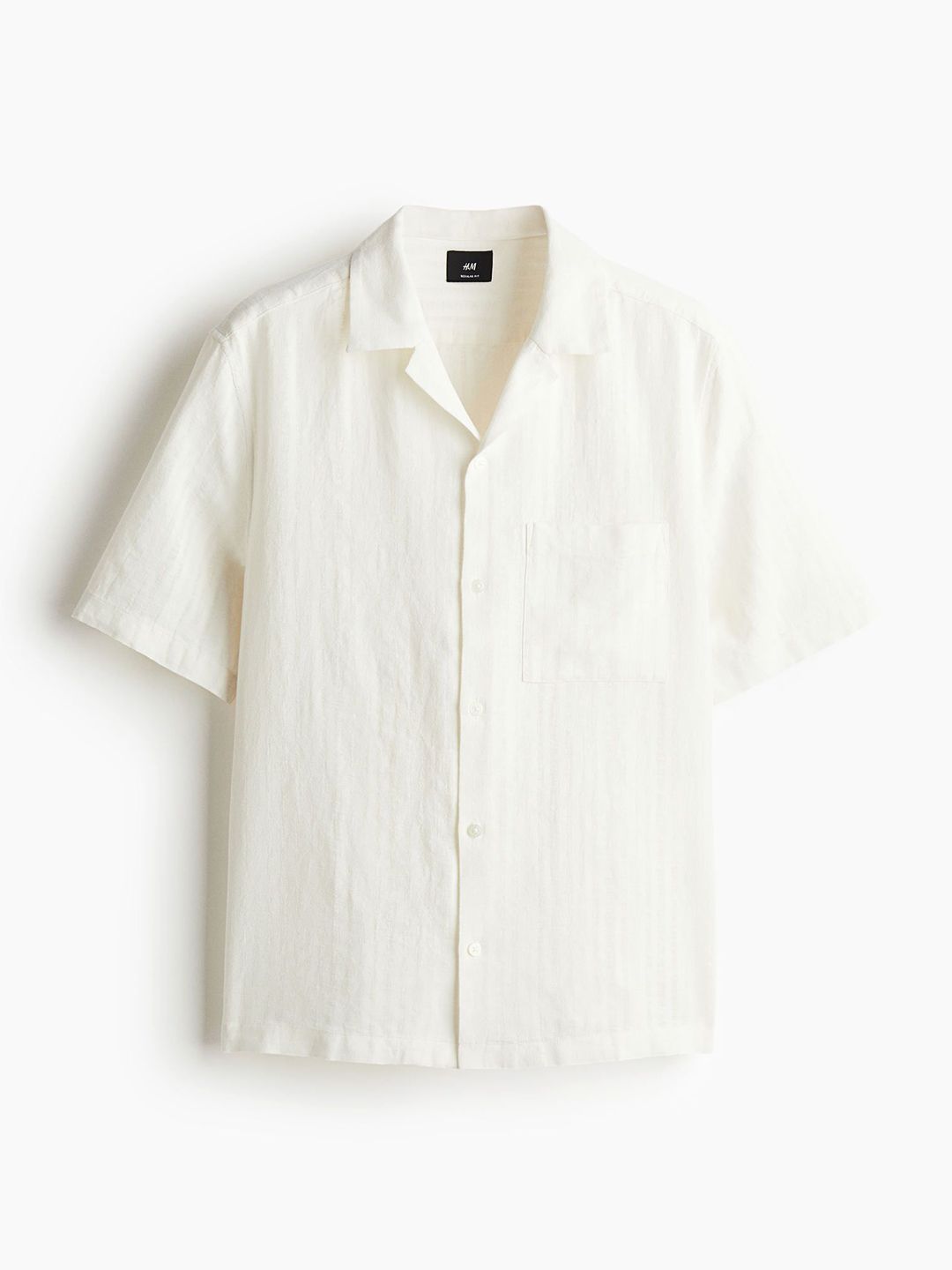 H&M Regular Fit Linen-Blend Resort Shirt deal from myntra