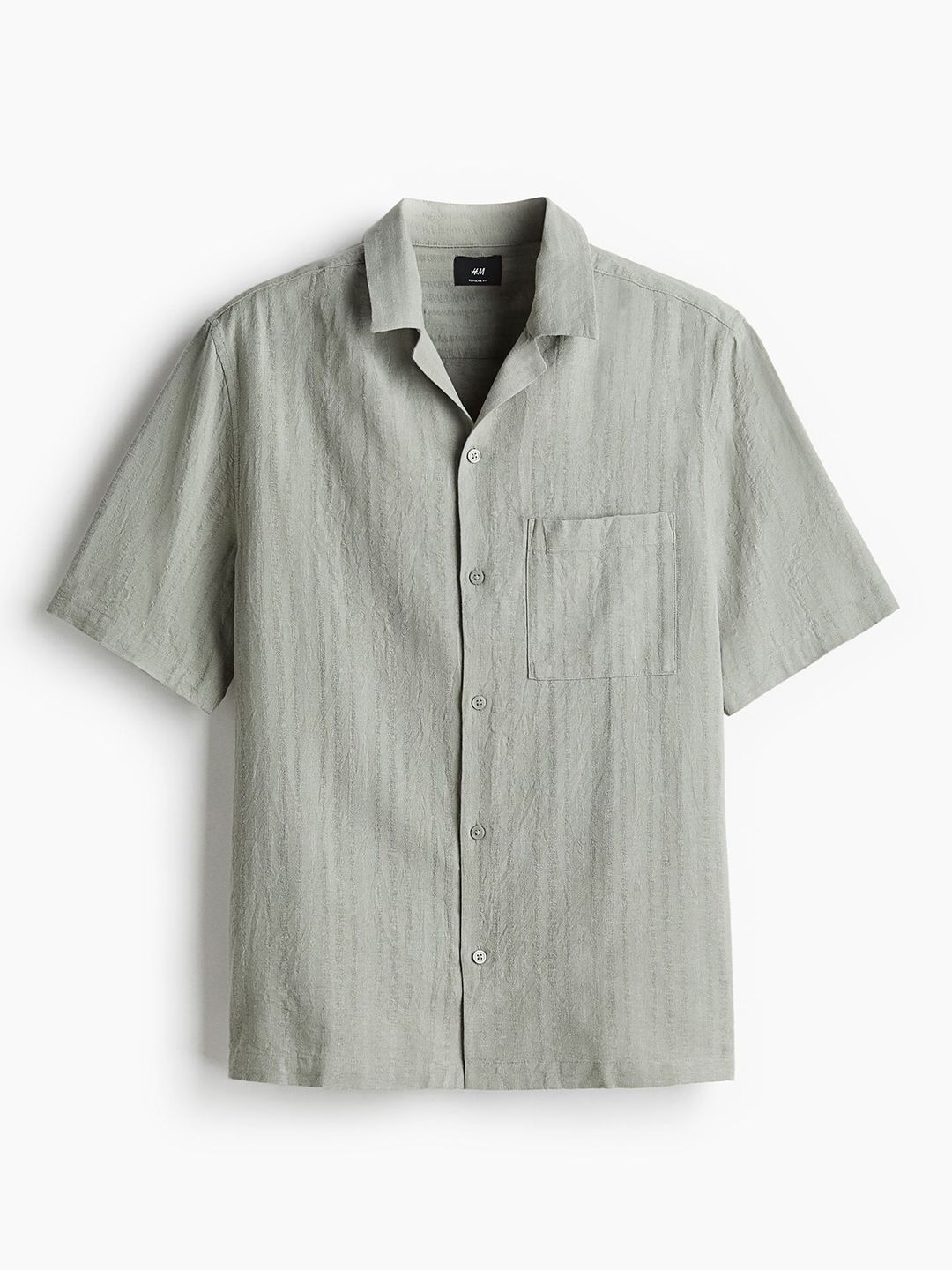 H&M Regular Fit Linen-Blend Resort Shirt deal from myntra