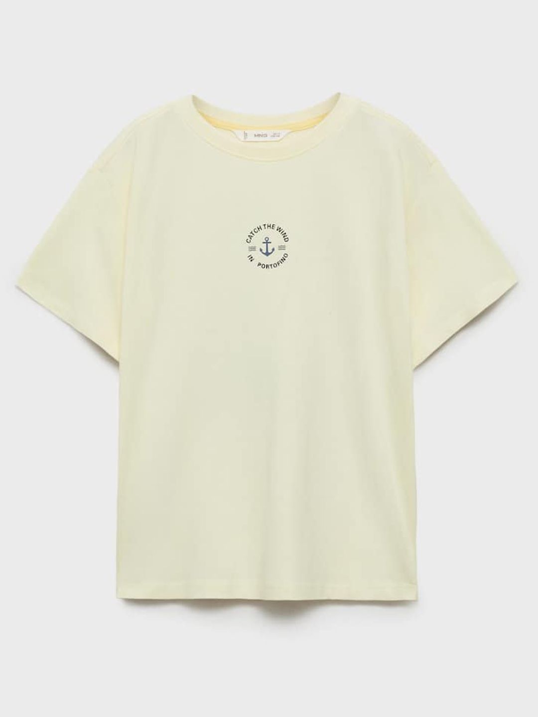 Mango Kids Boys Photographic Printed Drop-Shoulder Sleeves Cotton T-shirt