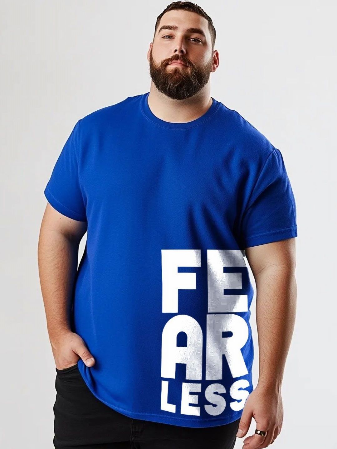 Toodle Plus Men Plus Size Cotton Printed T-shirt