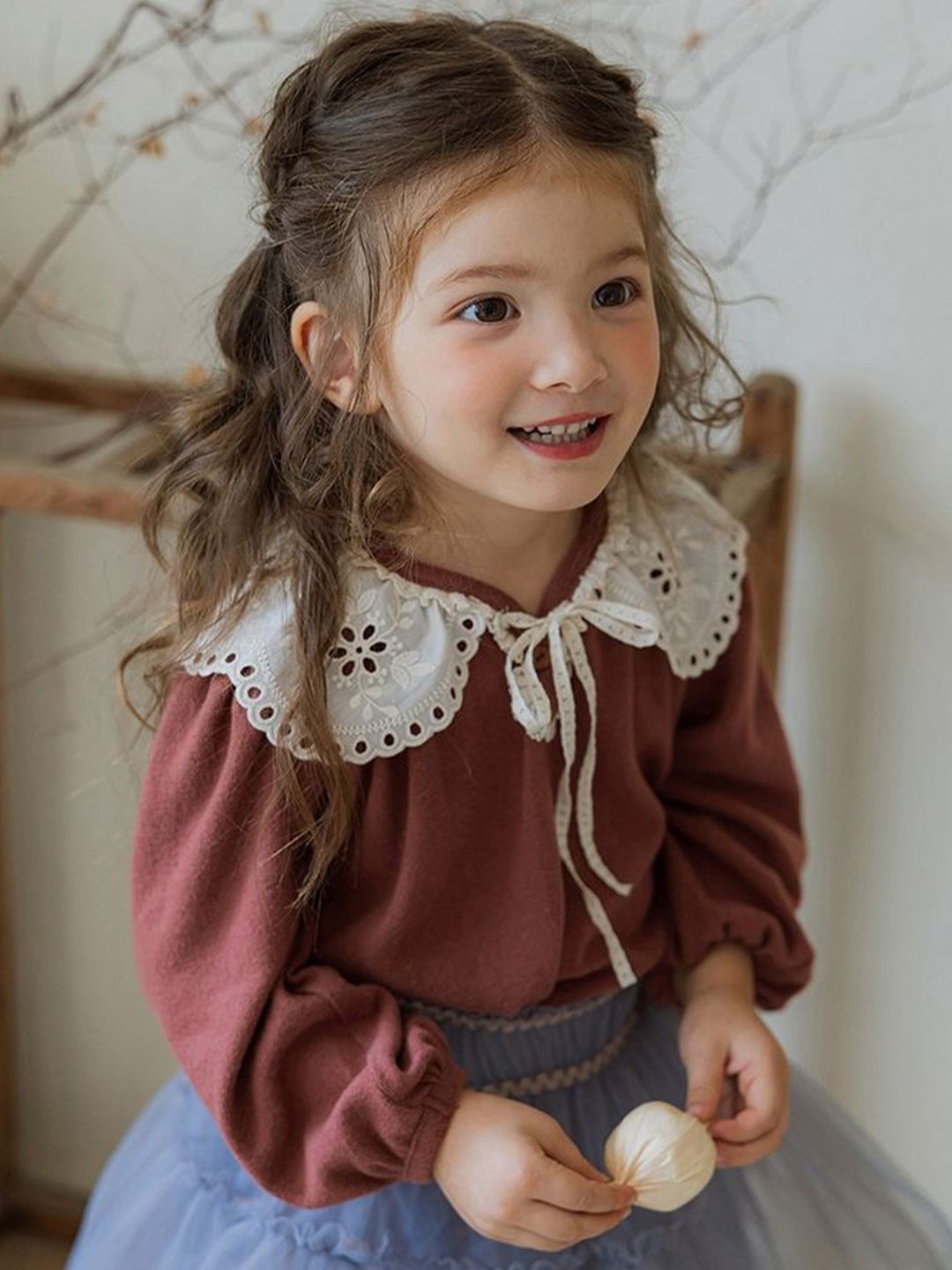 LULU & SKY Bell Sleeve Cotton Top