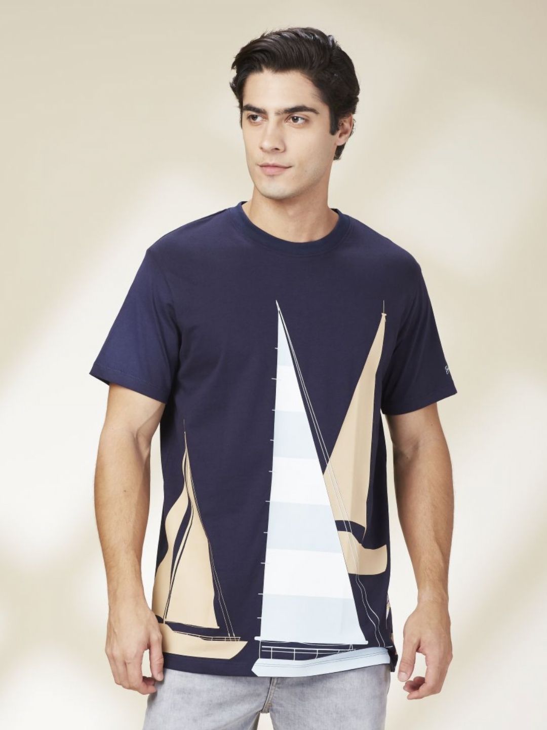 Being Human Men Graphic Printed Round Neck Cotton T-shirt