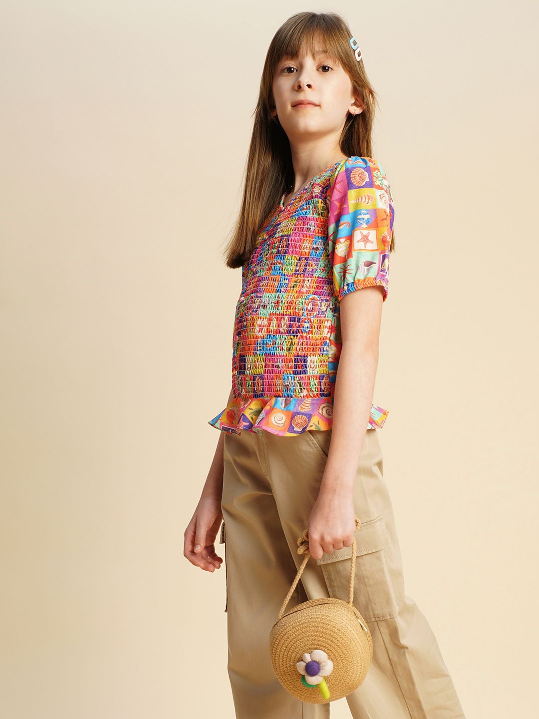 Vero Moda Vero Moda Print Puff Sleeve Top