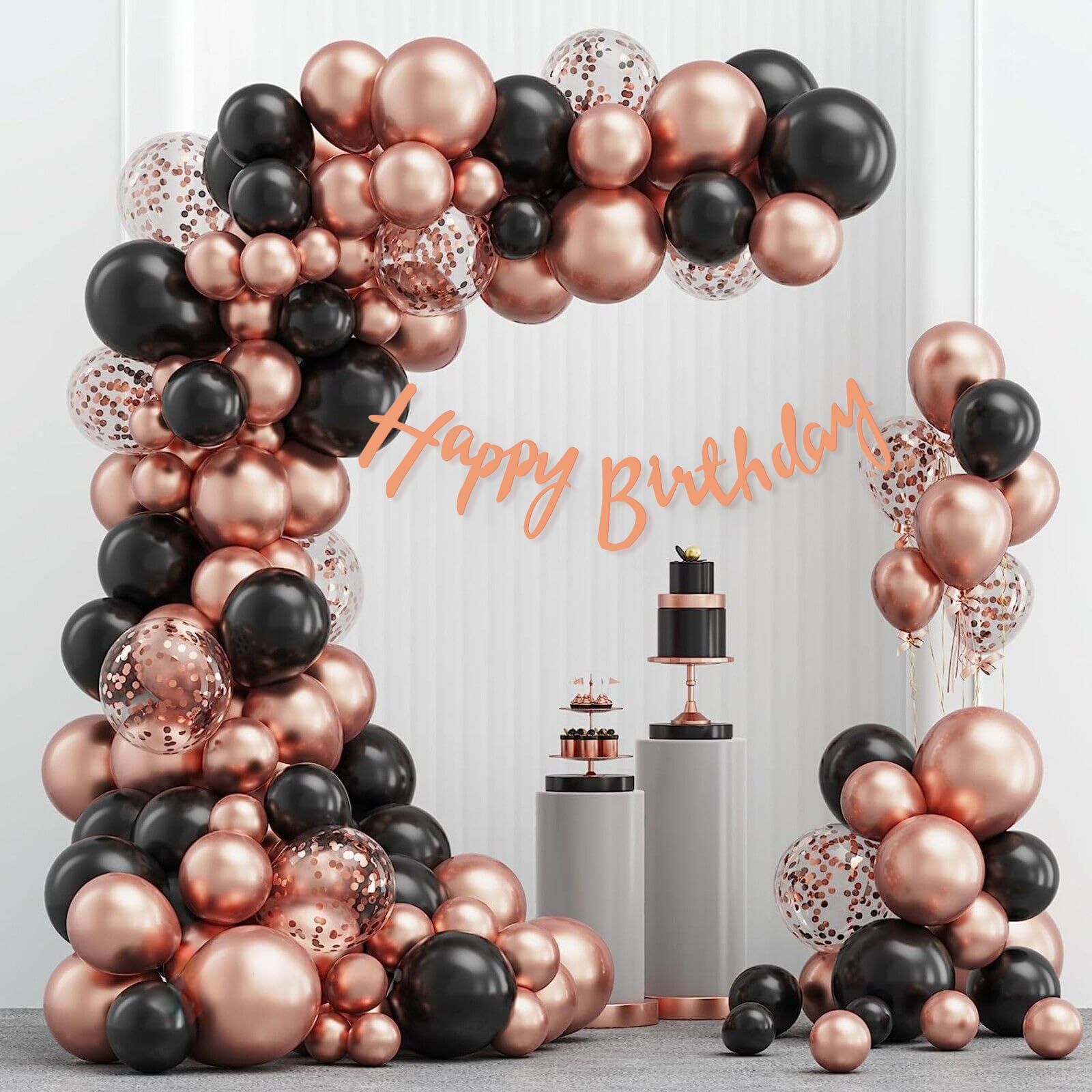Special You 51 Pcs Black Textured Birthday Decorations