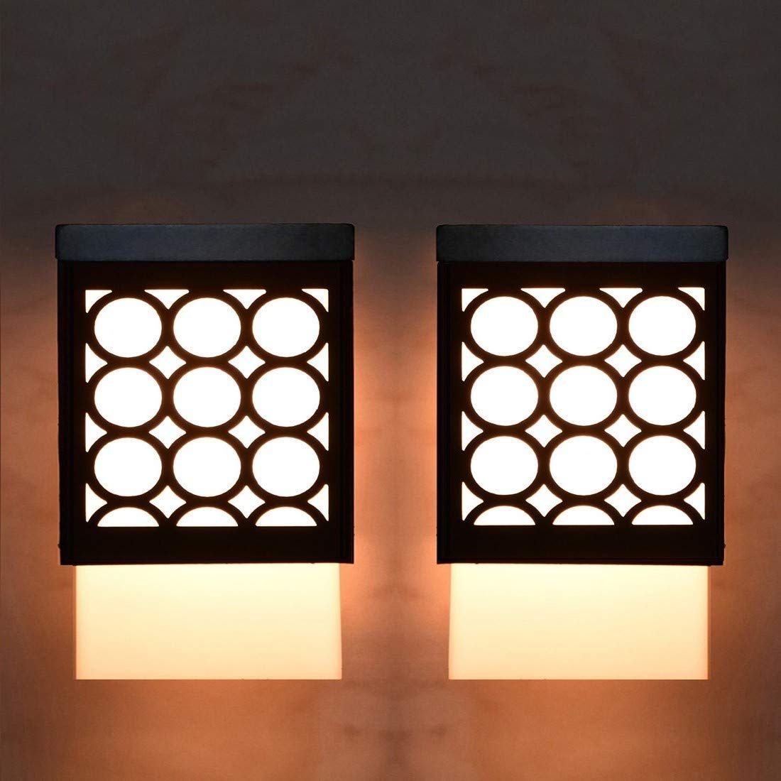 Gojeeva Black 2 Pieces Wood Square Shaped Ceiling Lamps