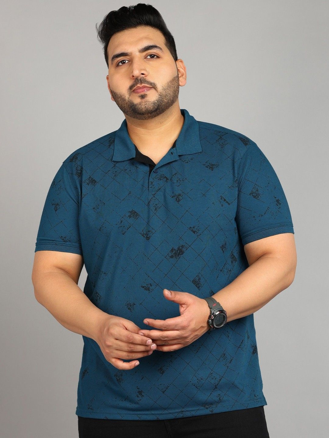 XFOX XFOX Men Printed Polo Collar T-shirt