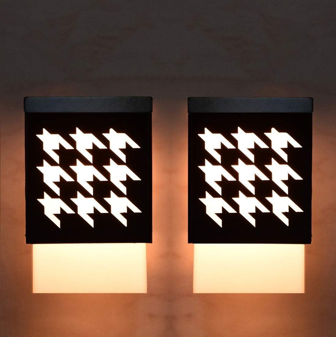 Gojeeva Black & White 2 Pieces Wood Square Shaped Ceiling Lamps
