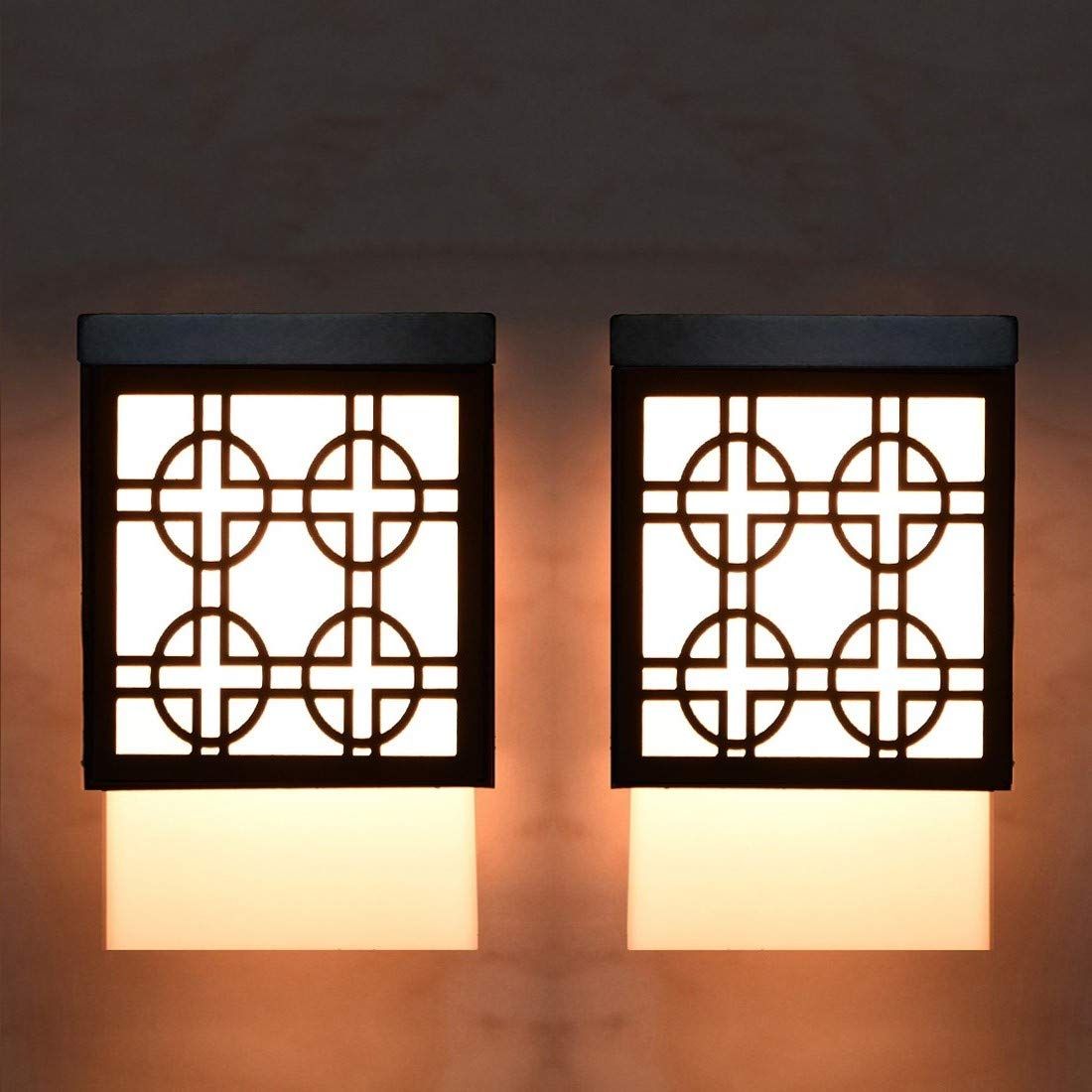 Gojeeva Black & White 2 Pieces Textured Wooden Square Shaped Ceiling Lamp