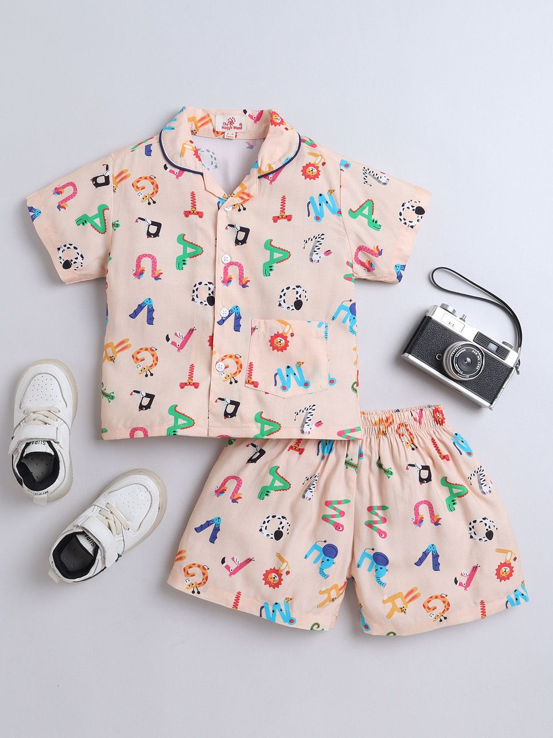 The Magic Wand Kids Typography Printed Night suit