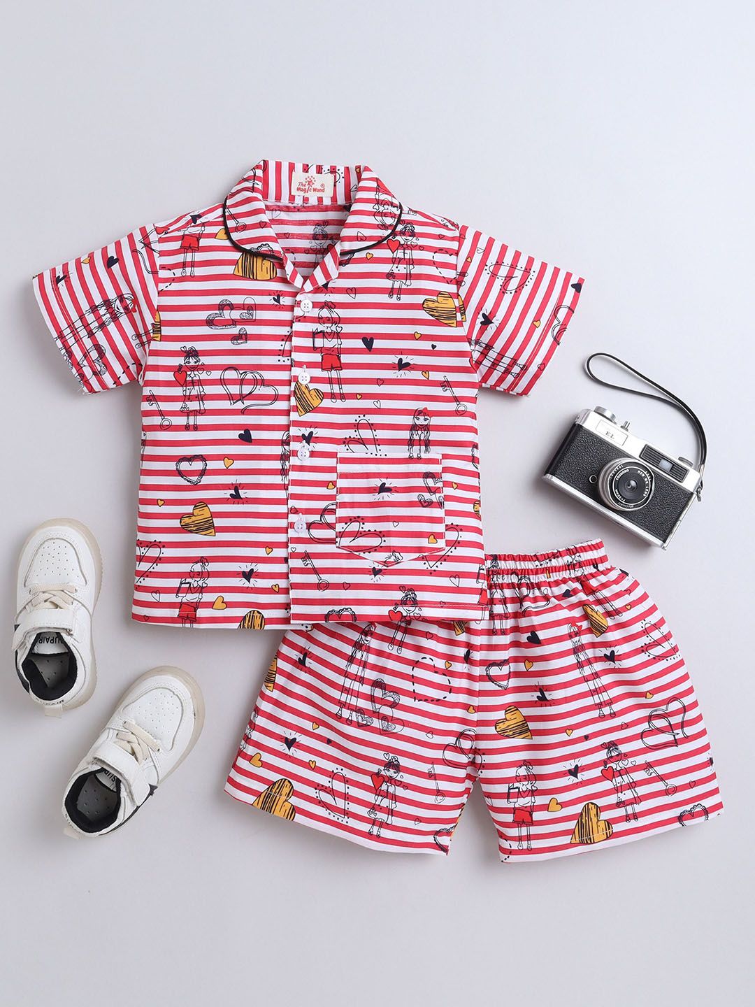 The Magic Wand Kids Striped Night suit