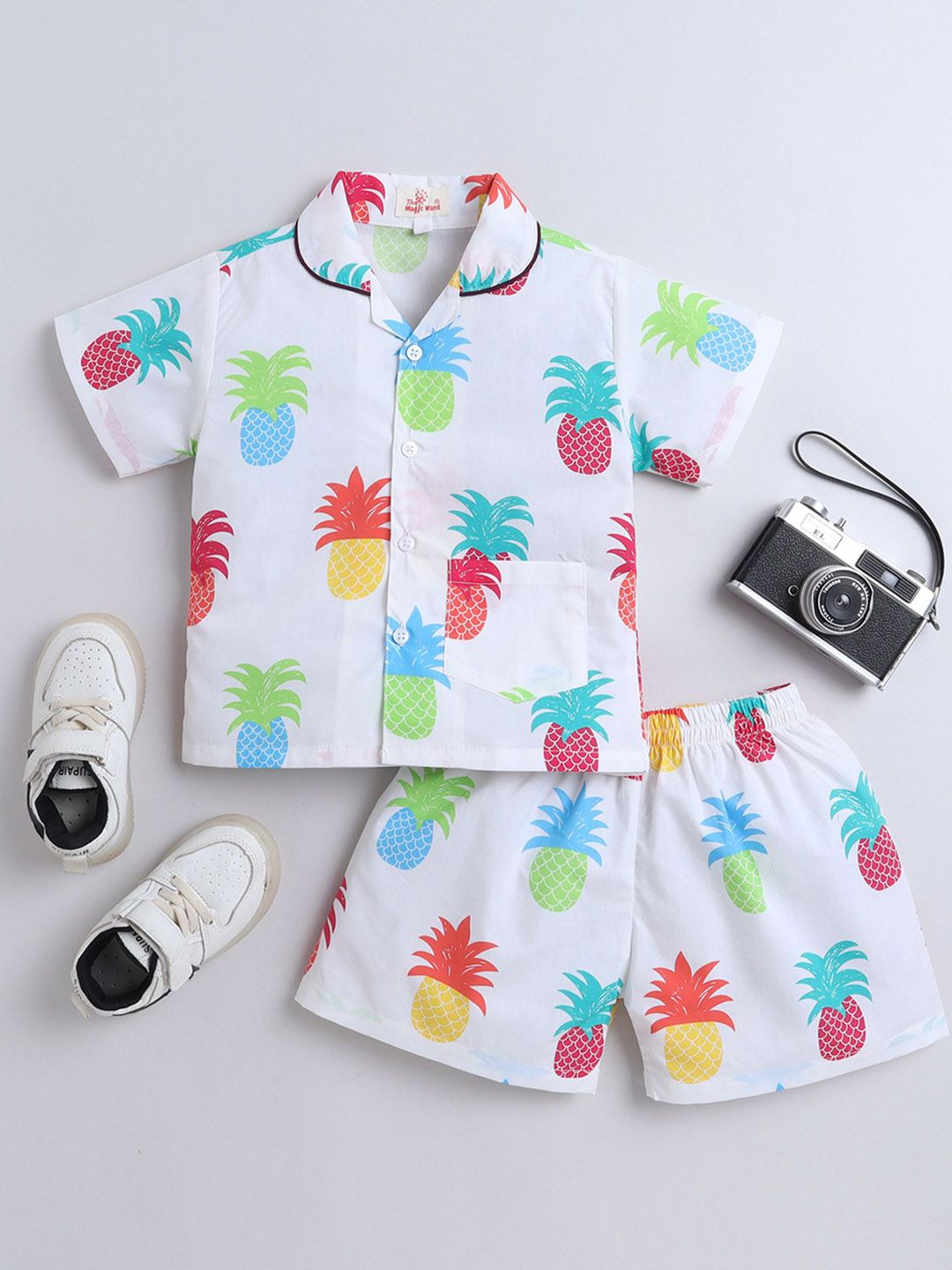 The Magic Wand Kids Conversational Printed Pure Cotton Night suit