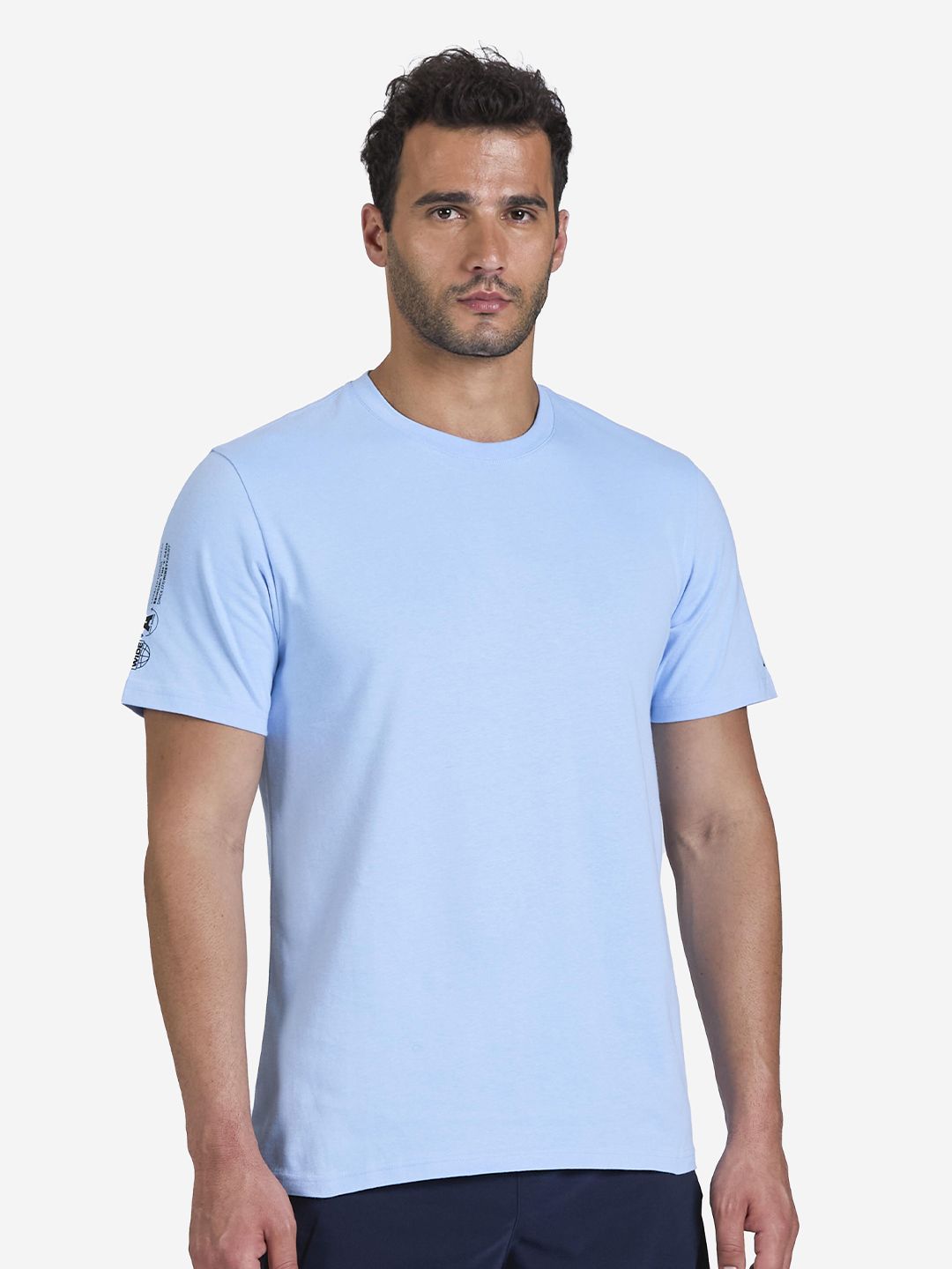 Decathlon Domyos - Men Blue 500 Moisture Management Gym Fitness T-Shirt