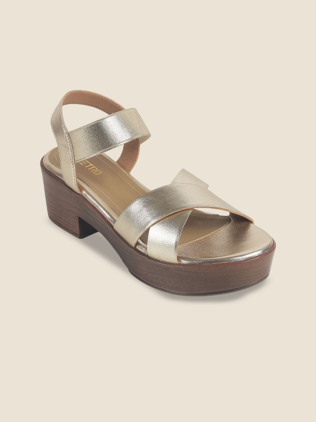 Metro Block Sandals with Buckles deal from myntra