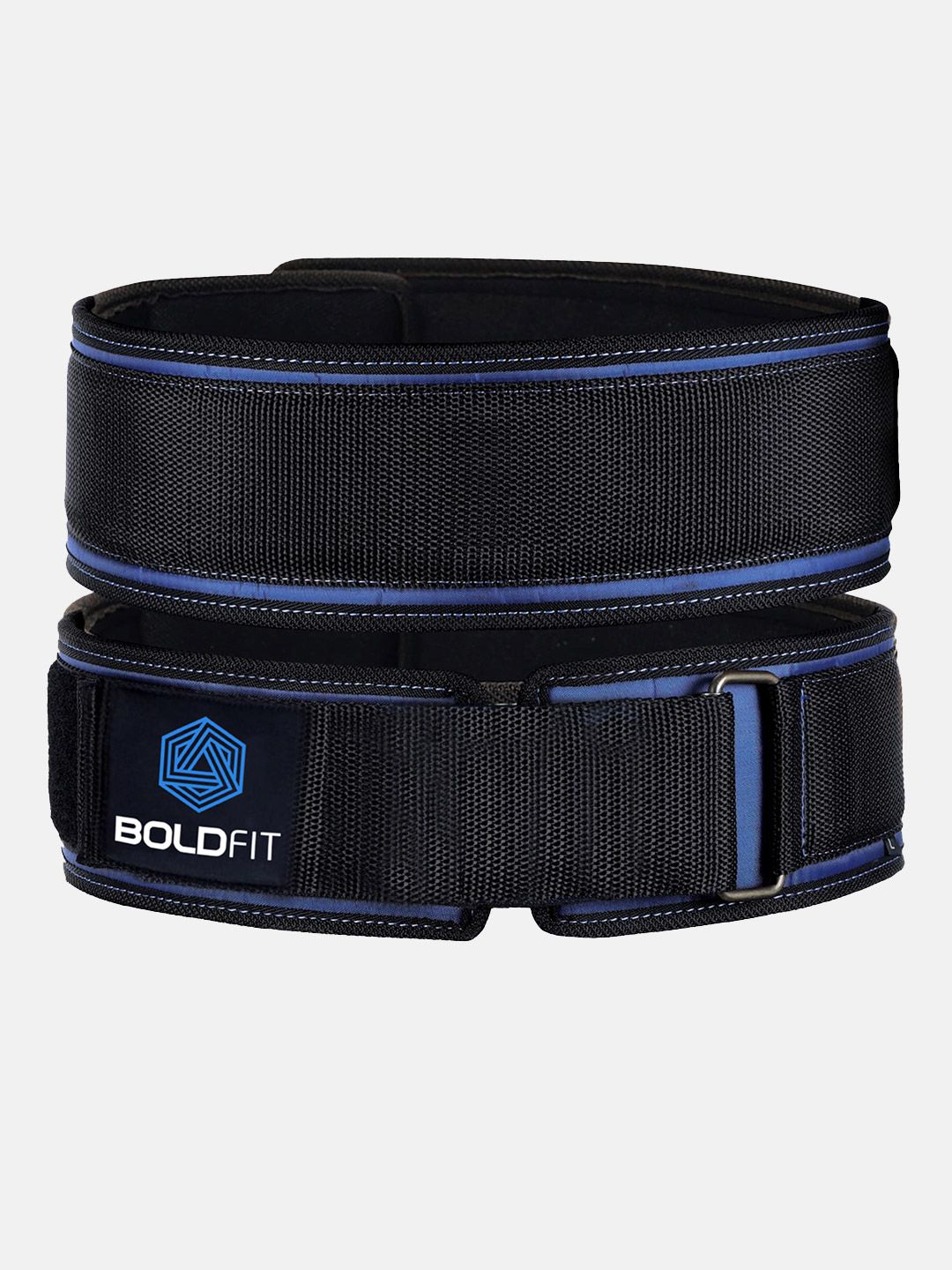 BOLDFIT BOLDFIT Unisex Weightlifting belt Warrior Blue-Black Extra Large Workout Accessories