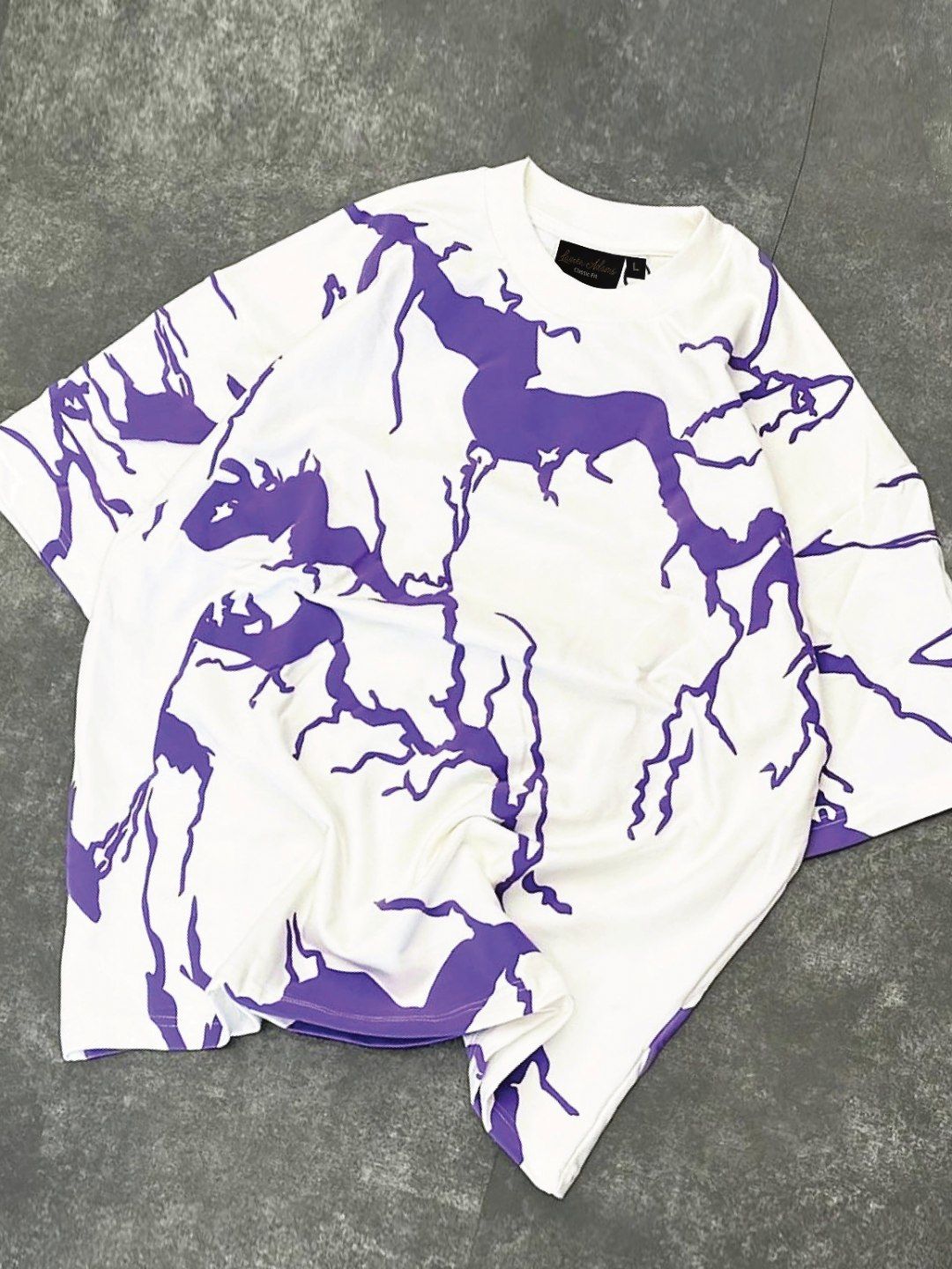 LAUREN ADAMS Men Abstract Print Round Neck T-shirt