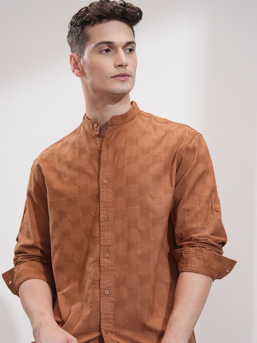 HIGHLANDER Men Opaque Casual Regular Fit Shirt