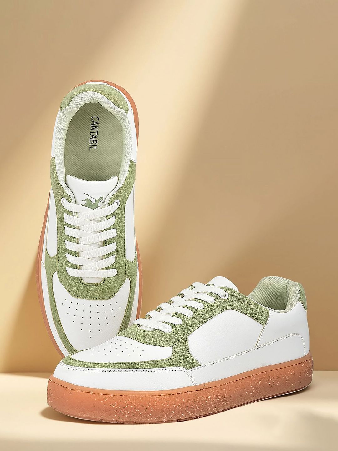 Cantabil Men Colourblocked PU Sneakers