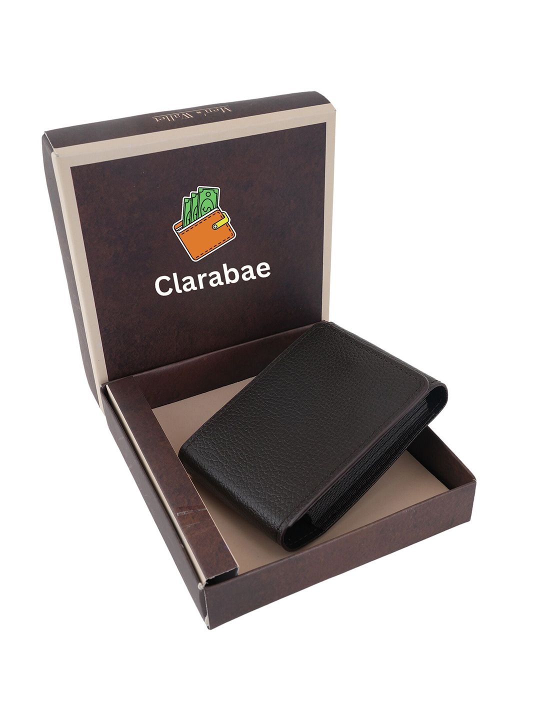 CLARABAE Men PU Two Fold Wallet