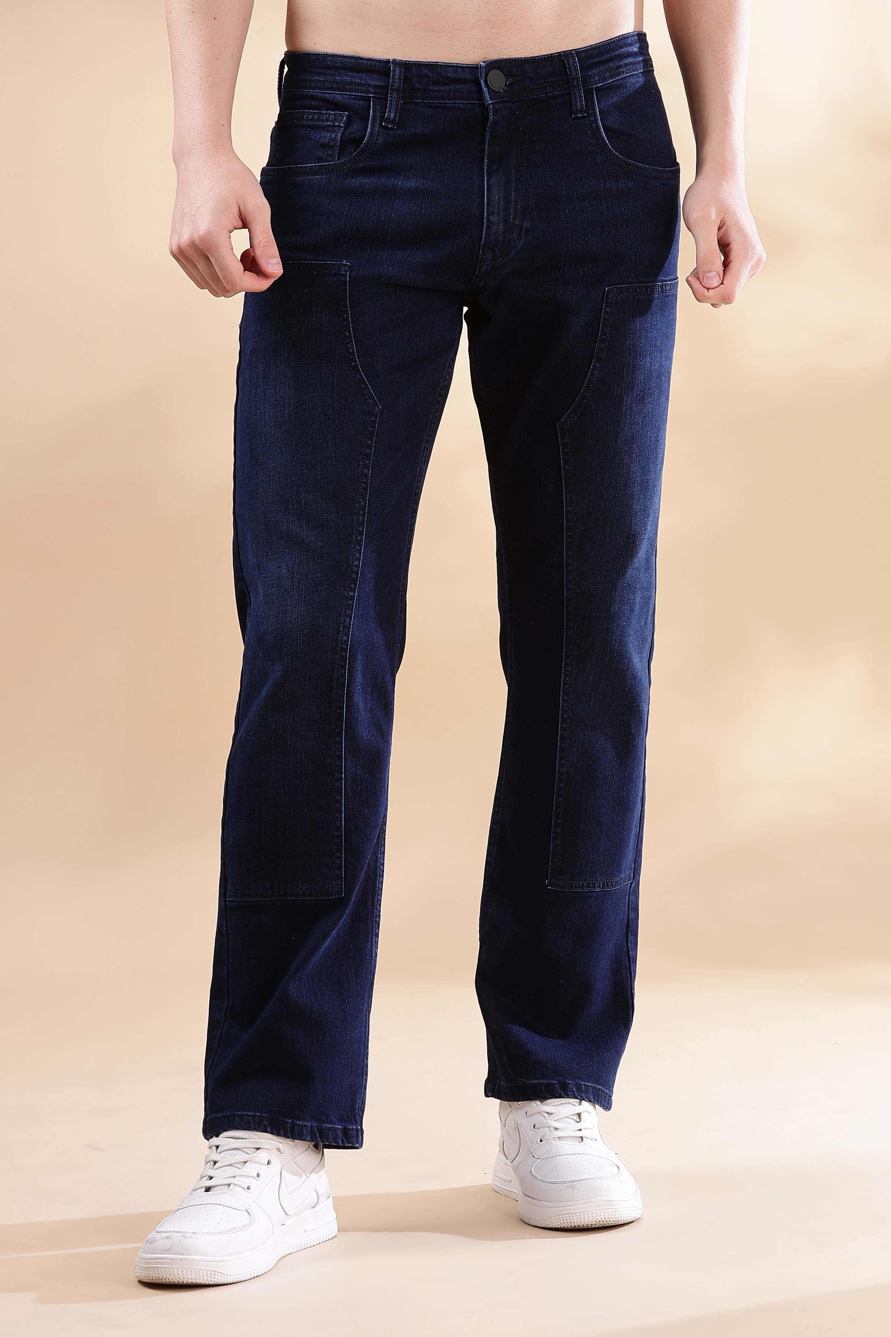 HERE&NOW Men Low Distress Jeans