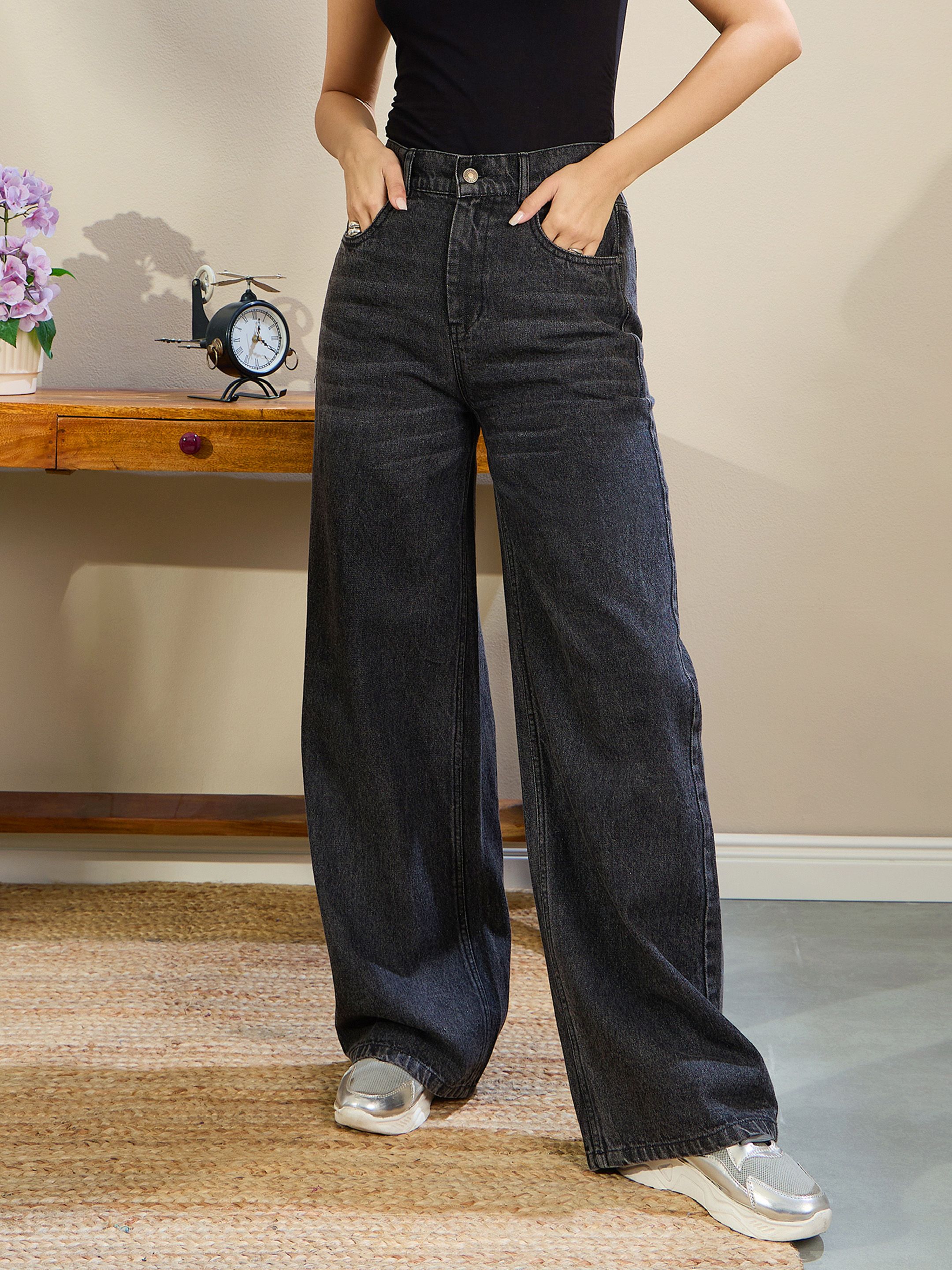 Women Straight Fit High-Rise Jeans SASSAFRAS BASICS Women Straight Fit High-Rise Light Fade Jeans
