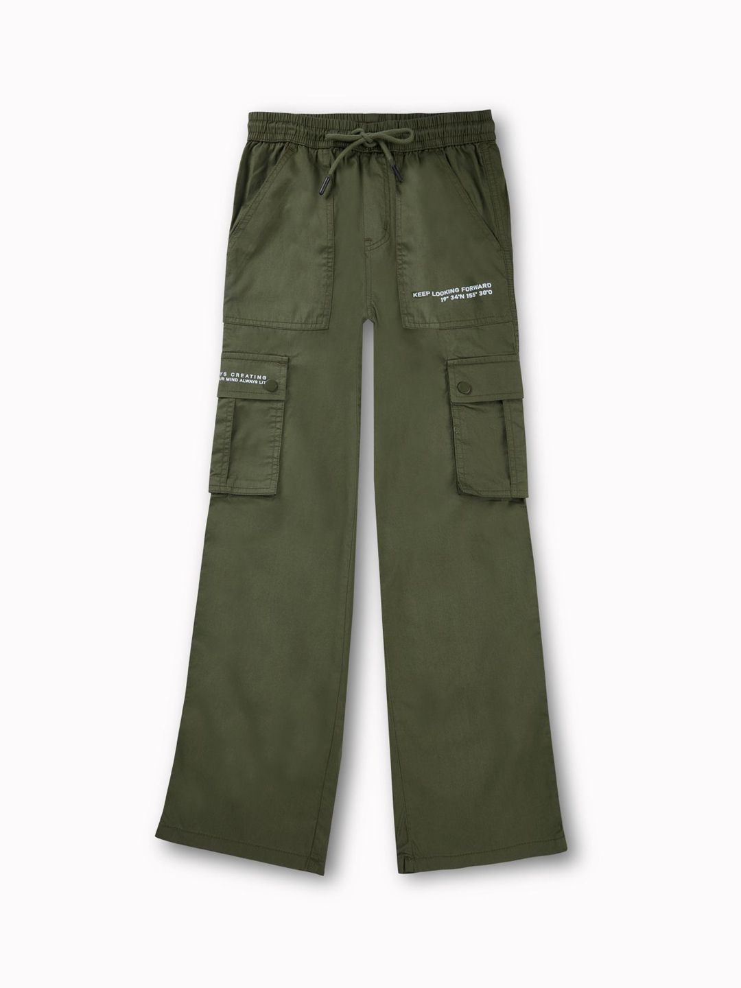 Gini and Jony Boys Printed Comfort Straight Fit Cargos Trousers