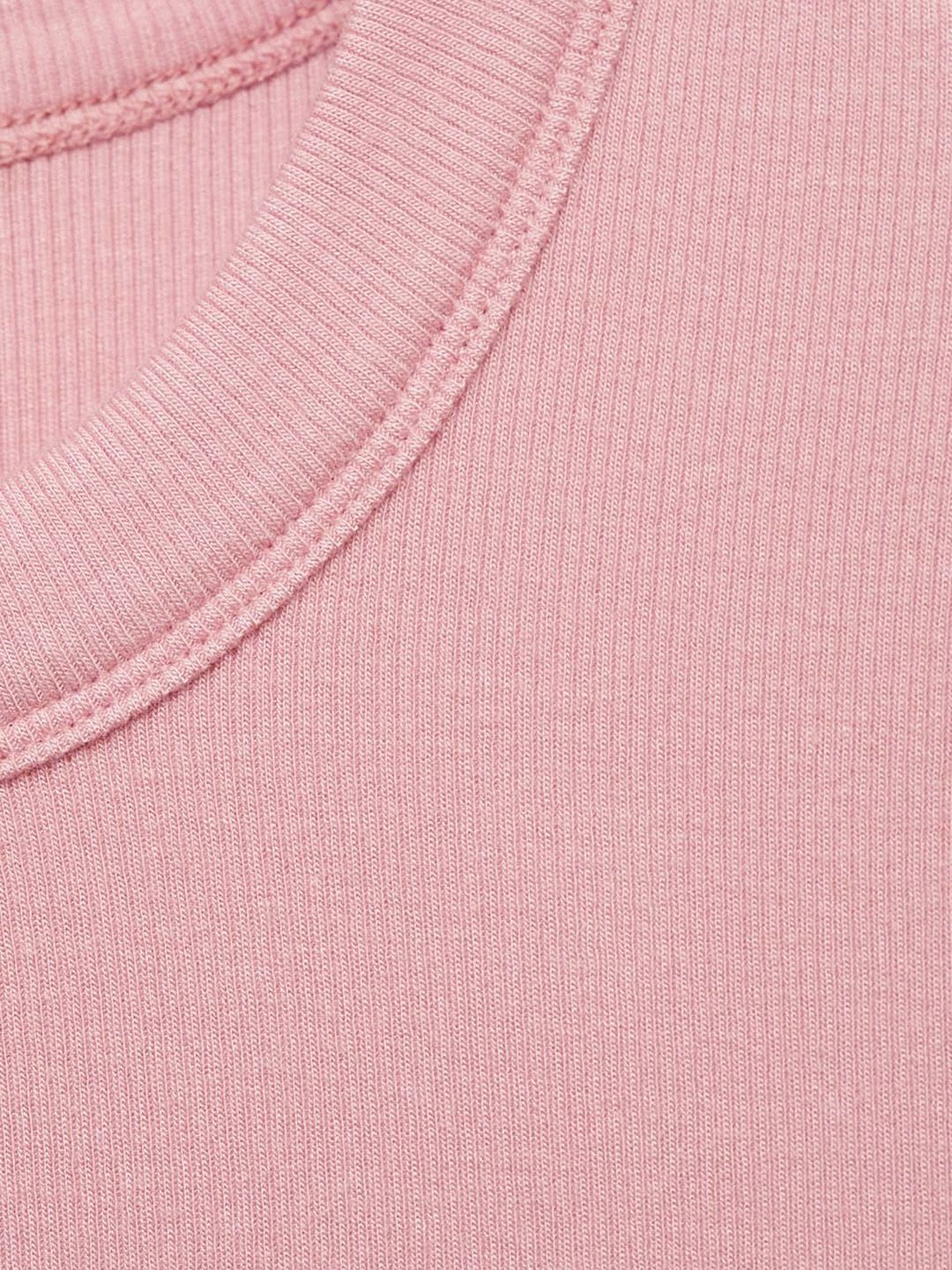 Solid Casual Crop T-shirt